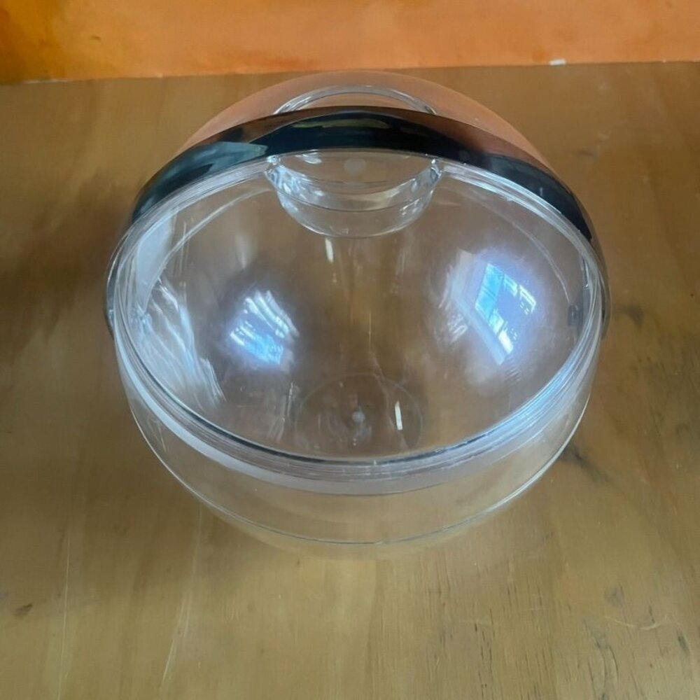 Guzzini Mid-Century Modern Ice Bucket "Stella" by Paolo Tilche Lucite HTF